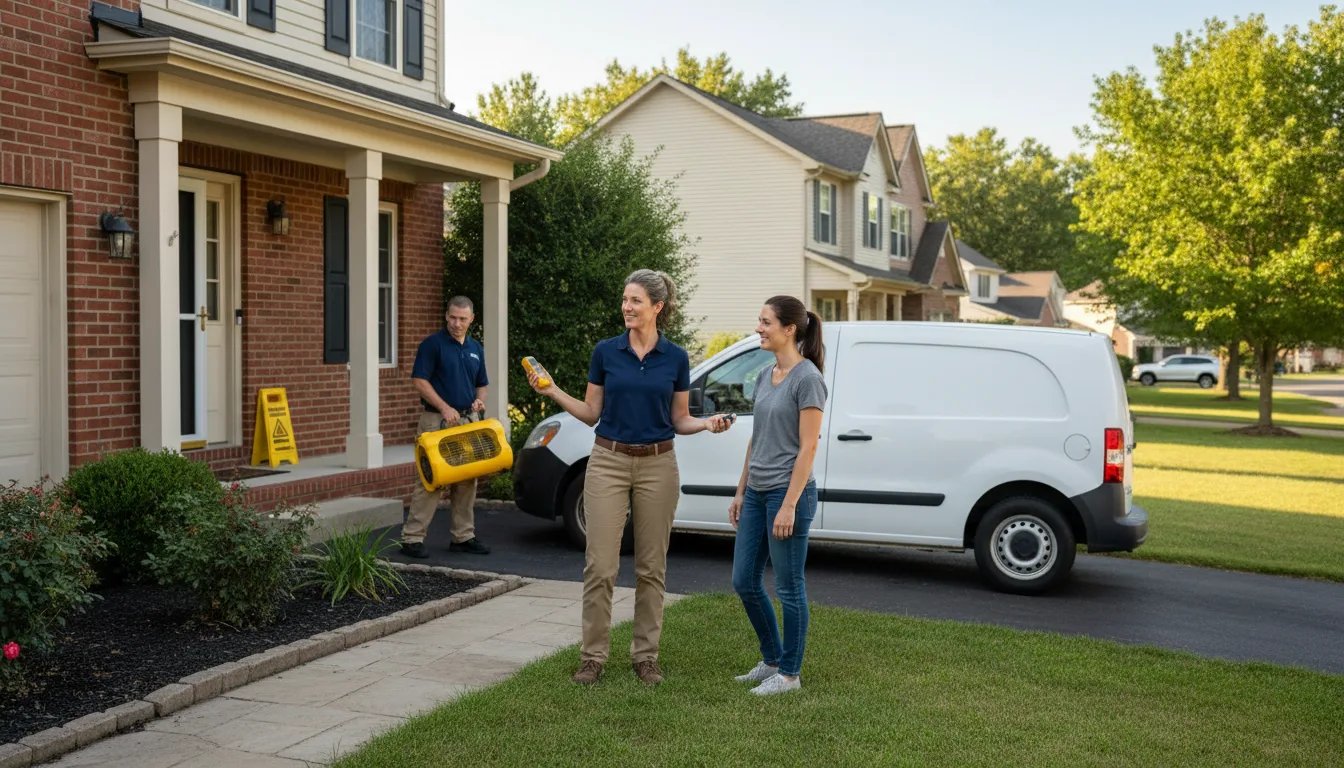 Residential water damage restoration in Clune, PA